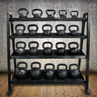 Front view of kettlebell rack. Holds up to 1,400lbs